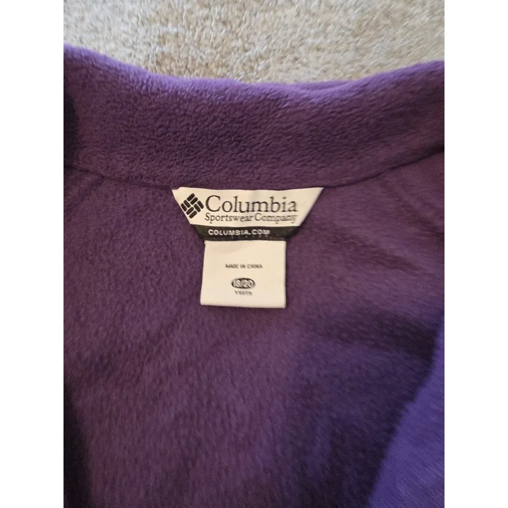 Columbia Sportswear Full Zip Up Fleece Jacket Purple‎ Size 18/20 Kid's